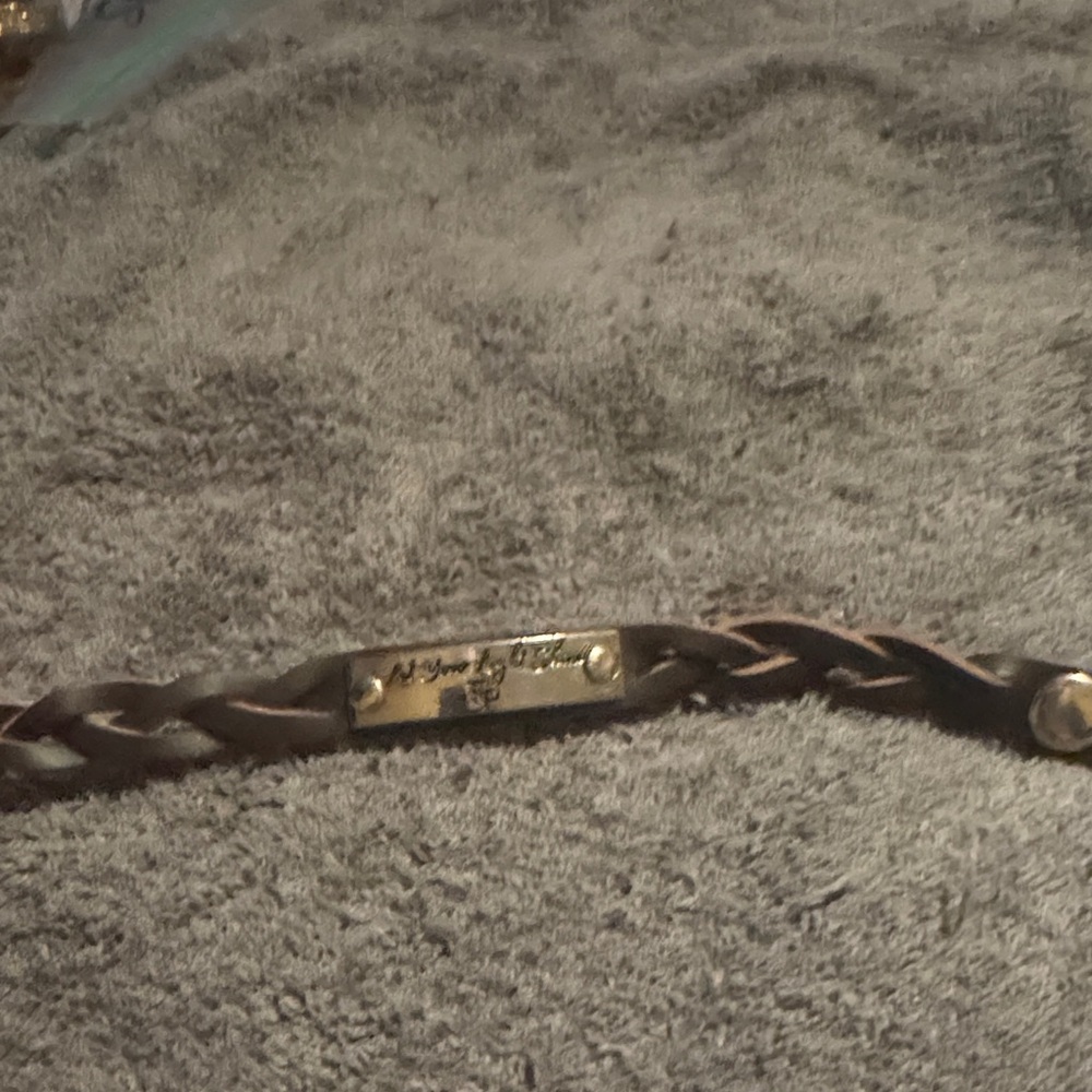 Brown Braided Bracelet with Gold Accent (LET YOUR LIGHT SHINE )